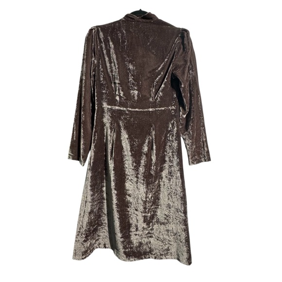 Banana Republic x Olivia Palermo Velvet Dress |Size 4P Romantic Vintage-Inspired - Picture 3 of 13